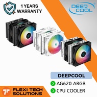Flexi Tech DEEPCOOL AG620 ARGB CPU Air Cooler Compatible with LGA 1700 - BK / Black / White