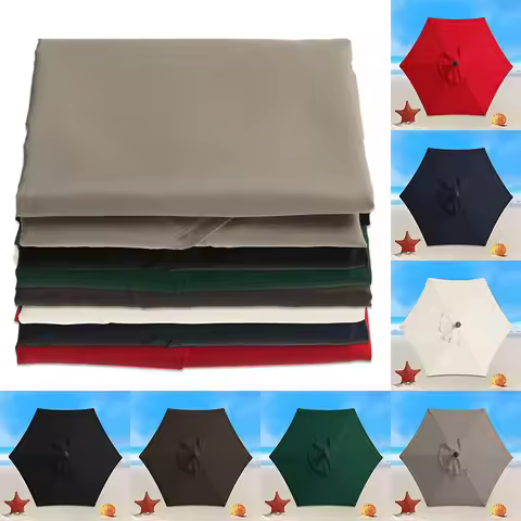 Parasol Replacement Canopy Waterproof Sunshade Patio Garden Umbrella Top Cover 2/2.7/3m For 6 Ribs 8
