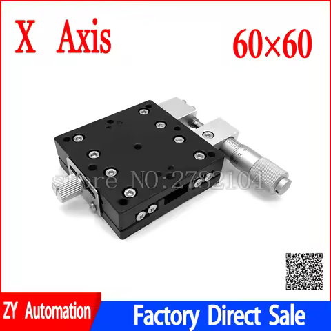 X Axis 60x60mm Trimming Platform Manual Linear Stages Bearing Tuning Sliding Table X60-L X60-C X60-R
