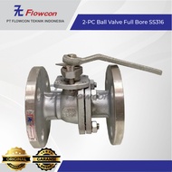 REAL STAINLESS STEEL 316 BALL VALVE 2PC FULL BORE JIS10K CF8M 1" - 4" FLOWCON