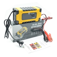 เครื่องชาร์จแบตเตอรี่ และฟื้นฟู FOXSUR รุ่นใหม่ล่าสุดปี2023 FBC122410E 12V 10A 24V 5A สต็อกในไทย พร้