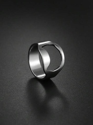 1入組不銹鋼戒指開瓶器酷時尚男士戒指,適用於首飾類禮品和派對