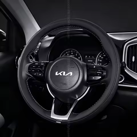 38cm Non-Slip Suede Car Steering Wheel Cover Nappa leather For KIA K5 KX5 K2 K3 GT Brand Rio Cerato 