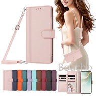 Casing for Samsung Galaxy S24 Plus Ultra FE S7 Luxury Shockproof PU Leather Wallet Phone Case With C