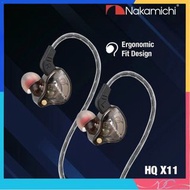 NAKAMICHI - HQ-X11 11mm IEM 動態驅動器監聽耳機 3.5mm鍍金頭有線耳機 動圈入耳式監聽有線耳機