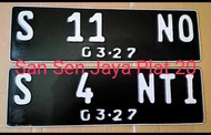 1set plat mobil font baru ukuran standar samsat ketebalan 0,8 ukuran 14x46cm