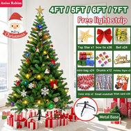 【In Stock】2025 Christmas tree decoration set with led light diy big xmas tree full set deco topper o