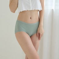 貝柔草珊瑚抑菌中腰三角褲-綠色