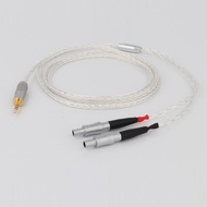 HIFI 2.5/3.5/4.4mm/XLR Balanced Single Copper Silver Mixed Headphone Upgrade Cable Cable for HD800 H