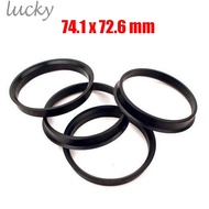 4x Hub Centering Rings Parts 74.1x72.6mm For BMW Wheel Bore Center Spacer