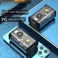 Amgras transparent powerbank 10000mah fast charging Mini Compact for iPhone Huawei flash charging 22