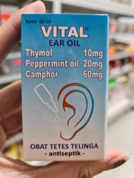 VITAL EAR OIL 10 ML OBAT TETES TELINGA ANTISEPTIK / TETES TELINGA / TETES KUPING / OBAT TETES KUPING