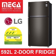 LG GT-M5967BL 592L 2-DOOR FRIDGE (3 TICKS)+ FREE $80 VOUCHER BY LG