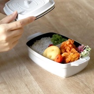 日本TAKENAKA 日本製COCOPOT可微波長方形分隔保鮮盒600ml-白色