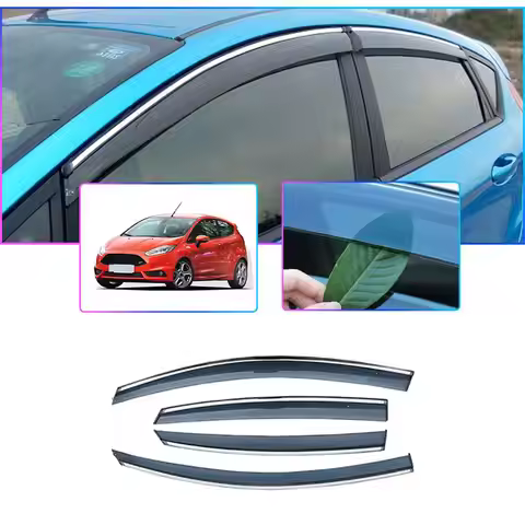 Car Smoke Window Sun Rain Visor Deflector Guard For Ford Fiesta Hatchback 2010 2011 2012 2013 2014 2
