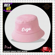 Topi Bucket Pria Wanita Dewasa | Bucket Hat ERG Tex Putih | Topi Ember