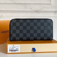 LV_ Bags Gucci_ Bag black chessboard Zippy zipper vertical men's multi-functional wallet M63095 TW2E