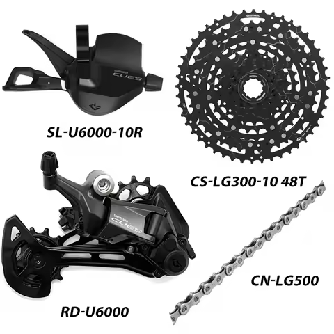 SHIMANO CUES 10S U6000 MTB 1X10 Speed Groupset 10V Shifter Derailleur 10S 11-48T Cassette K7 4kit Or