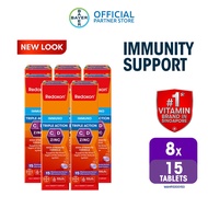 [Bundle of 8] Redoxon Triple Action Blackcurrant Effervescent 15 Tablets Exp July 2026