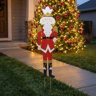 2026 H80 cm | 2D Nutcracker Soldier Stand Retractable Legs Strong Metal Christmas And New Year Decor