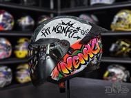 Original Nenki E1 Painting Green Open Face Helmet