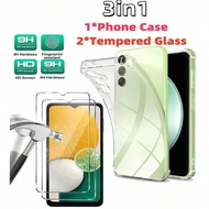 ชุดสุดคุ้ม: 1 ชิ้น เคสโทรศัพท์ใส กันกระแทก + 2 ชิ้น จอแก้วนิรภัยใส ประกอบง่าย แข็งแรง ไม่เหลืองง่าย 