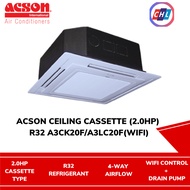 ACSON CEILING CASSETTE AIR CONDITIONER BUILT IN WIFI R32 [2.0HP A3CK20F/A3LC20F]/[2.5HP A3CK25F/A3LC
