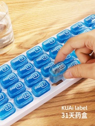 Small Pill Box 31 Days Portable Small Size Mini 30 Days Pill Pill Packing One Month Portable Medicin