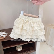 Kids Shorts Girl Cotton Shorts Bubble Skirt Beige Culottes Pants Hot Pants