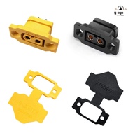 GOGOU XT60E Female Plug, Plastic Mountable XT60E Connector,  AMASS FPV Racing Fixed Board Yellow Bla