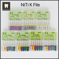 6Pcs/Box Dental Niti K-Files Endodontic Files for Dentist Niti File