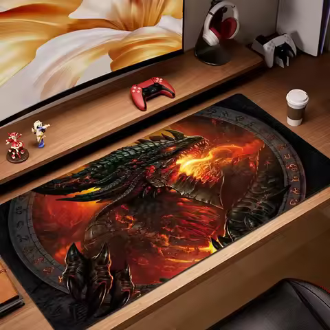 Big Gaming XXL Mouse Pad Desk Mat Phoenix Fire Bird Dragon Anime Mousepad Computer Gamer Mauspad Hom