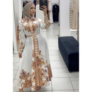 A S Aa In I N T O C K. A M 1 5 9 2 0 Muslim Women's Clothing Arabic Print Large Hem Dress