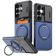 For Samsung Galaxy S26 S25 S24 S23 S22 Ultra Plus FE Phone Protective Case Luxury Wallet Card Magnet