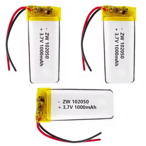 102050 3.7V 1000mAh Rechargeable Lithium Polymer Battery+PCB Protection Board
