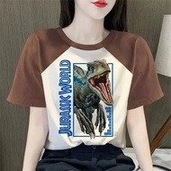 Jurassic Park tshirt girl anime 80s graphic kawaii Psychedelic Grunge t-shirt Classic kawaii Pop Cul