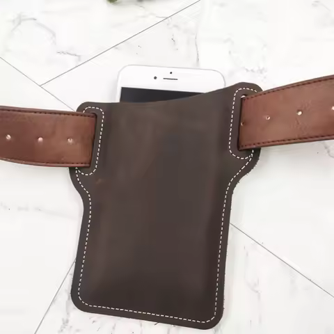 Men's Belt Phone Waist Bag Belt Men's Hanging Waist Bag Outdoor Sports Work Belt Cell Phone Bag