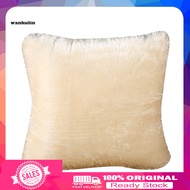 43x43cm Soft Plush Solid Color Throw Pillow Case Cushion Cover Home Sofa Decor