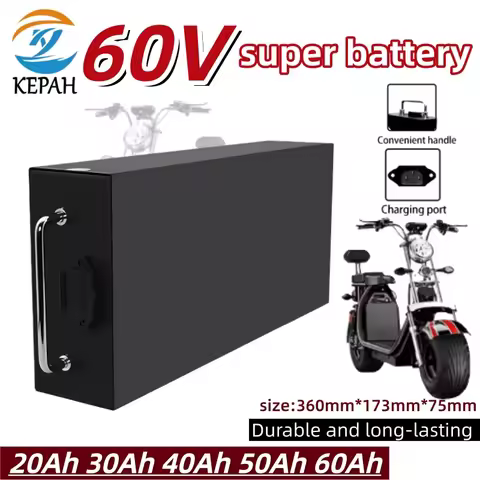 High-Quality 60V 18650 Li-ion Battery｜Waterproof 20-60Ah Replacement for Harley EV Motors Below 2000