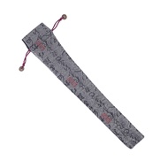 ถุงผ้าขนาด 38.5x7.2cm ที่เก็บพัดจีนโบราณ ถุงใส่พัดสีเทาเงิน กระเป๋าพัด ที่เก็บพัดด้ามจิ้ว ลายสวยงาม ของปัจฉิมถูกๆ