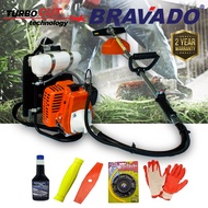 【ORIGINAL BRAND】BRAVADO/TANAKA TurboCUT 32.8cc 2-STROKE BRUSH CUTTER HEAVY DUTY BACKPACK | MESIN POT