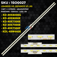 Backlight TV SONY 49 Inch KDL-49W660E KD-49X8000E 49X8000G 49X7500E 49X7500F 49X7000E LB49025 V0-00/