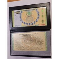 [Genuine Original] 2017 Malaysia 60th Commemorative Banknote RM60 MRR60 With Original Folder And Cer