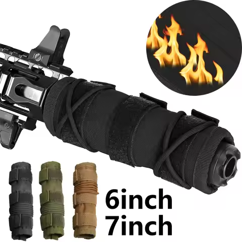 6/7 Inch Airsoft Silencers Cover Tactical Airsoft Suppressor Sleeve Blank Burnproof Hunting Gun Rifl