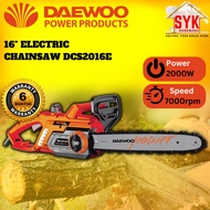 SYK Daewoo DCS2016E 16 Inch Electric Chainsaw Outdoor Gardening Power Tools Mesin Electrik Gergaji Potong Kayu