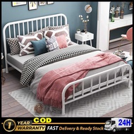 Double Metal Bed Frame Steel Bed Frame Bed Frame Queen Size Queen/King Bed Frame Metal Strong High