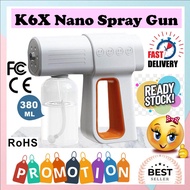 [FAST SHIPPING] K6X Nano Spray Gun Wireless Portable Blue Light Disinfection Gun Atomizer Sanitizer