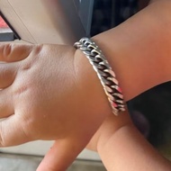 24K WHITE GOLD PLATED COPPER CHAIN CHILDREN'S BRACELET 10GR FREE LETTER