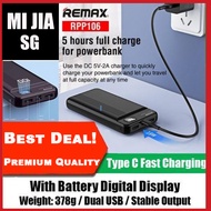 Remax RPP-106 Powerbank 20000mAh High Capacity Long Charging Dual-USB Battery Display Local Singapore Seller