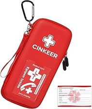 EpiPen Carry Case, Hard EVA Emergency Medical Bag for 2 EpiPens, Auvi-Q, Eye Drops, Inhaler, Allergy